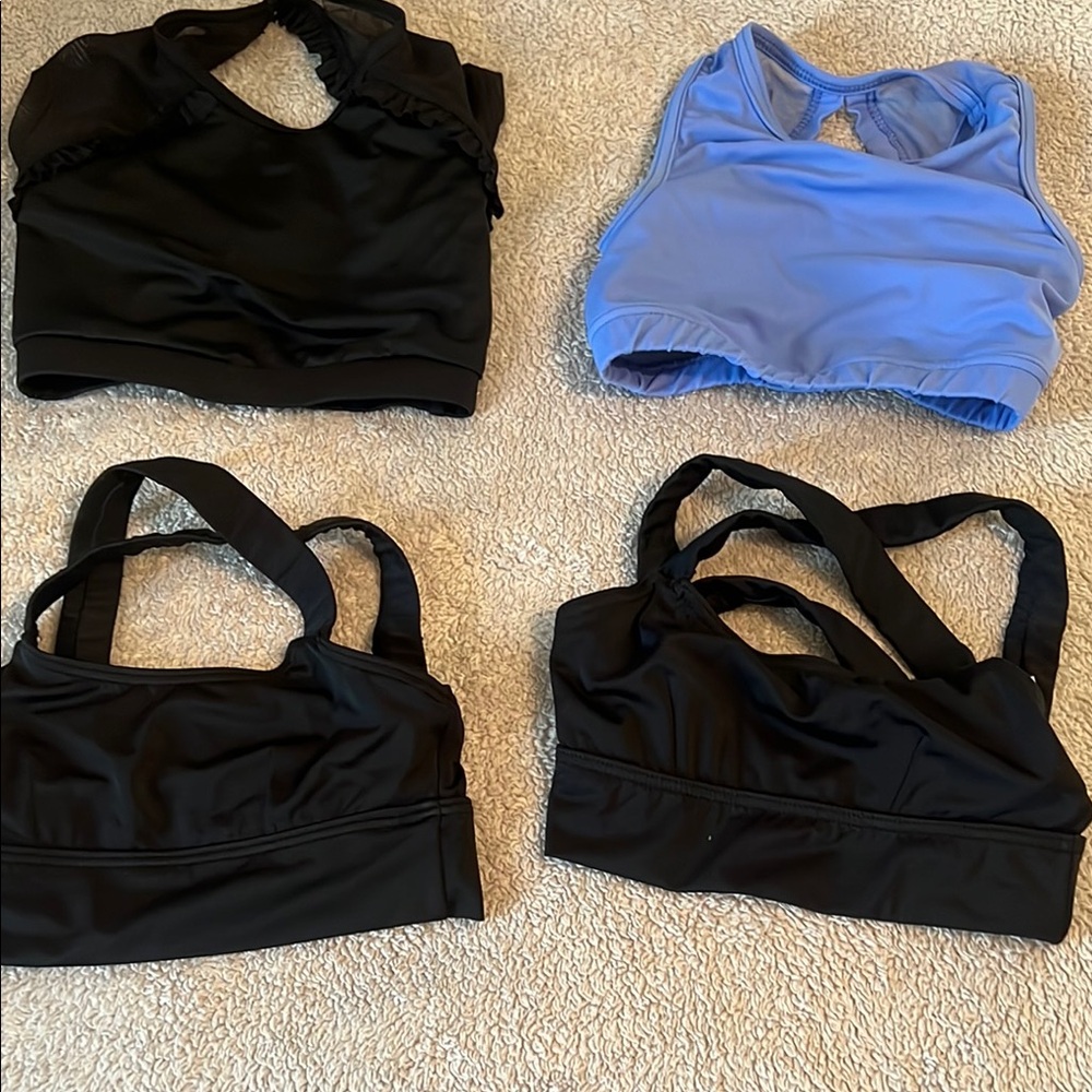 Balera Black and Blue Kids Dance Tops